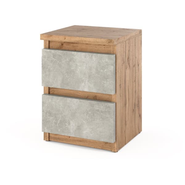 Sängbord 30 CM 2S Ek Wotan Betong Sängbord Sovrum
