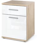 Miniatyrbillede 8 af 11: Natbord Eg Sonoma Hvid Glans 40 CM Sengebord Nakastlik Soveværelse