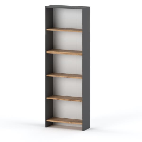 Kontorreol Grå Eg Wotan 60CM 5 hylder Legetøjshylde Loft