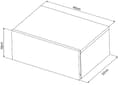 Miniatyrbild 5 av 11: Sängbord Vit Hängande 45CM 1S Sängbord Sovrumsmöbler Nakastlik