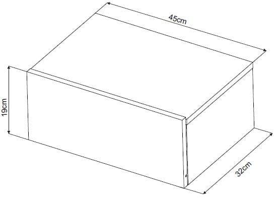 Sängbord Vit Hängande 45CM 1S Sängbord Sovrumsmöbler Nakastlik