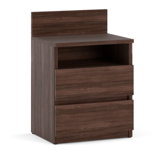 Yöpöytä Wenge 40cm 2 laatikkoa hylly Makuuhuoneen yöpöytä