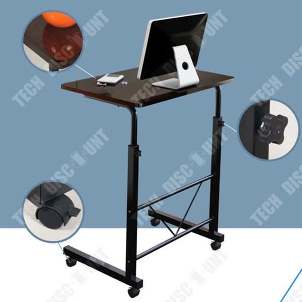 TD® Sängbord Säng Sovrum Laptop Sömnläsning Bekväm justerbar höjd Trä Skrivbord Vit Färg