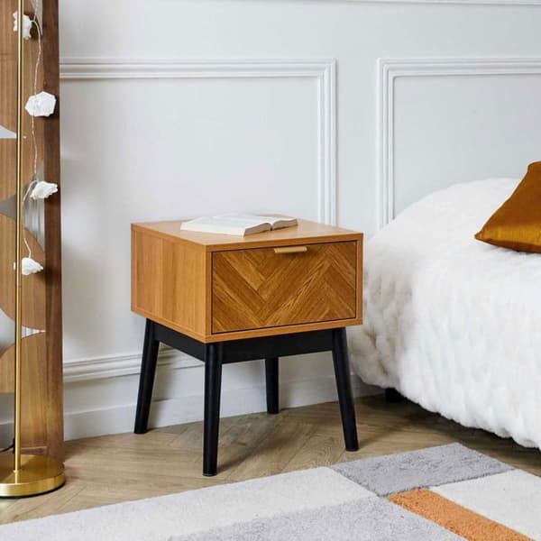 Designsängbord "Felix" 50cm Brun