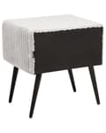 Miniatyrbillede 9 af 11: Sengebord Guld Grå Fløjl Metalben 49 x 46 x 38 cm Design Natbord med Skuffe Minimalistisk Design Soveværelsesmøbler Tilbehør