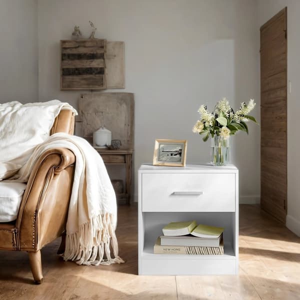 Sängbordet med låda - Multifunktionellt sidobord, modern design