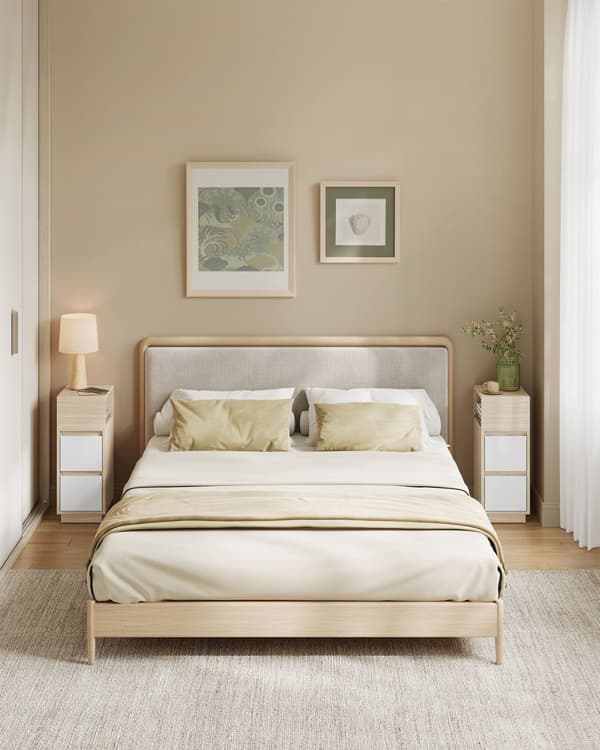 Natbord, VASAGLE, 30x25x65 cm, Naturbeige.