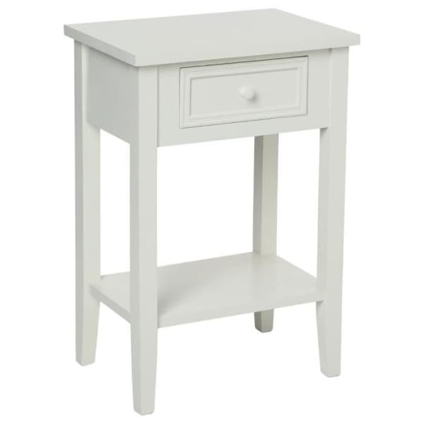 Set med 2 sängbord med 1 låda "Charme" White Atmosphera
