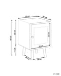Miniatyrbillede 3 af 9: Sengebord Sort MDF-sengebord med rattanfront i boho-stil