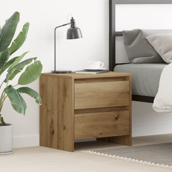 Sängbord artisan ek 45x34x44,5 cm konstruerat trä