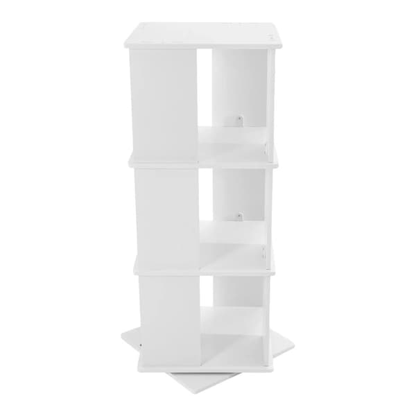 3-lags roterende bogreol, 360° rotation, moderne opbevaringsløsning,HVID