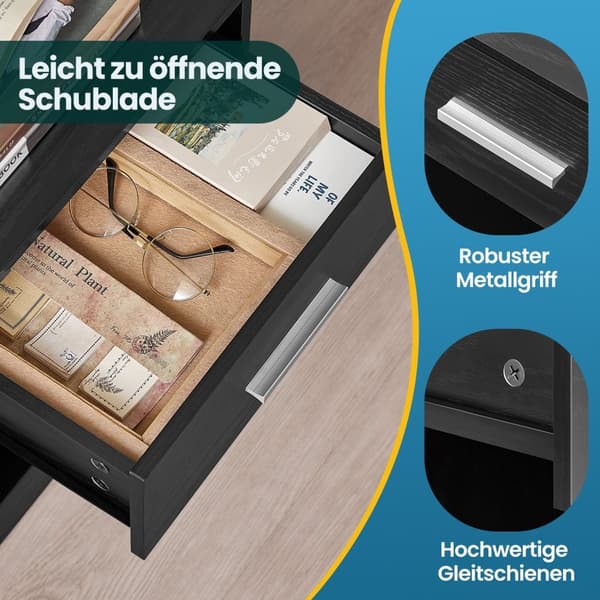 Nachtkastje, set van 2, bijzettafel