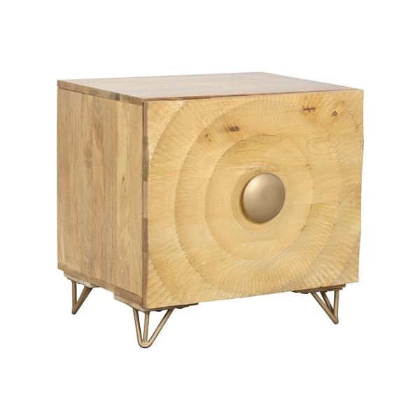 Natbord Home ESPRIT Gylden Natur 50 x 40 x 50 cm