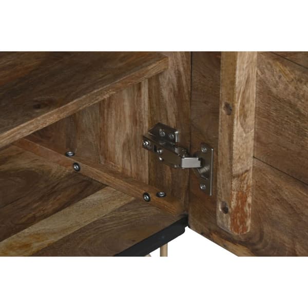 Nattduksbord Home ESPRIT Svart Gyllene 50 x 40 x 50 cm