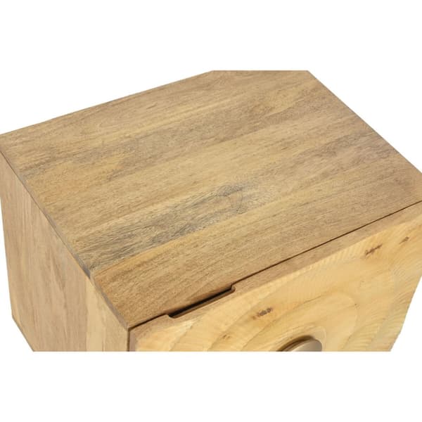 Nattduksbord Home ESPRIT Gyllene Naturell 50 x 40 x 50 cm