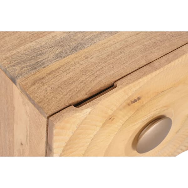 Nattduksbord Home ESPRIT Gyllene Naturell 50 x 40 x 50 cm