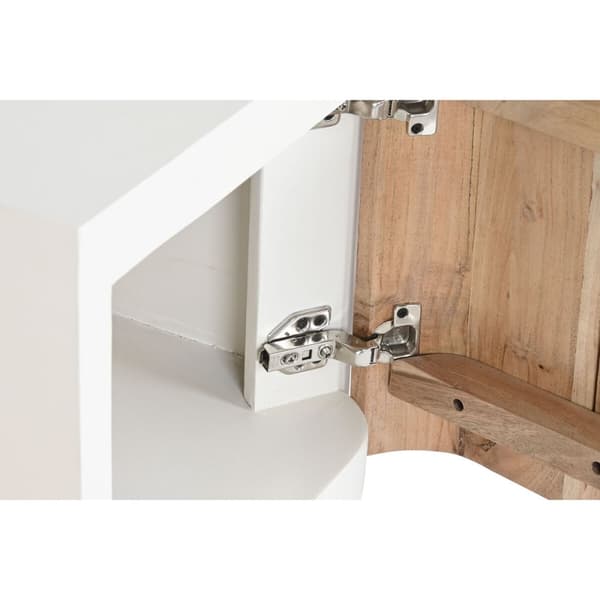 Nattbord Home ESPRIT Hvit Naturell 40 x 35 x 50 cm