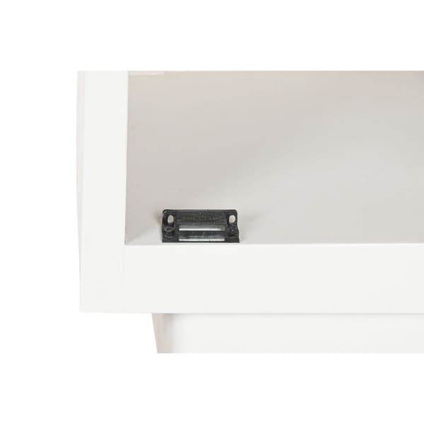 Nattbord Home ESPRIT Hvit Naturell 40 x 35 x 50 cm