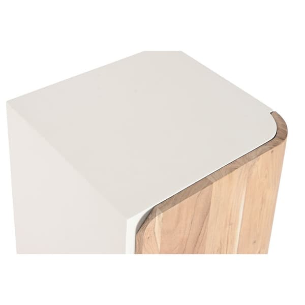 Nattbord Home ESPRIT Hvit Naturell 40 x 35 x 50 cm