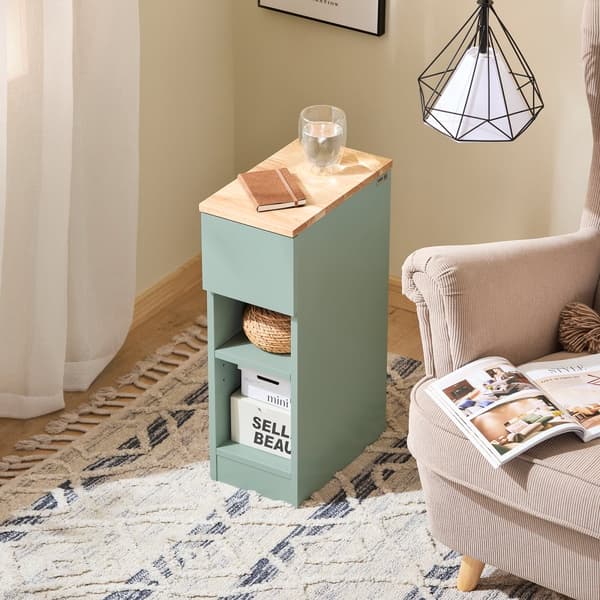 Sidebord, FBT111-GR, 20x35x61 cm, Grå