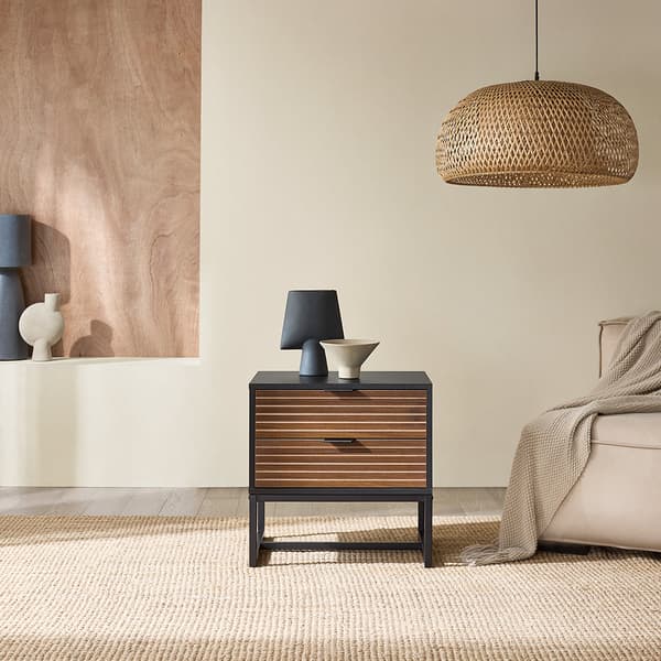 Natbord, FBT156-BR, Længde 50 cm Bredde 40 cm Højde 50 cm, Brun