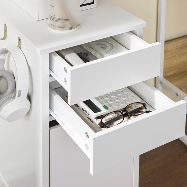 Sängbord, FWT108-W, 32x40x76 cm, Vit