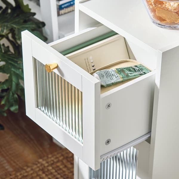 Sengebord, FBT139-W, 45x30x65 cm, Hvid