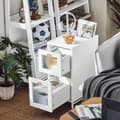 Miniatyrbillede 8 af 8: Sengebord, FBT139-W, 45x30x65 cm, Hvid