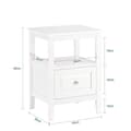 Miniatyrbillede 3 af 9: Natbord, FBT131-W, 45x35x60 cm, Hvid