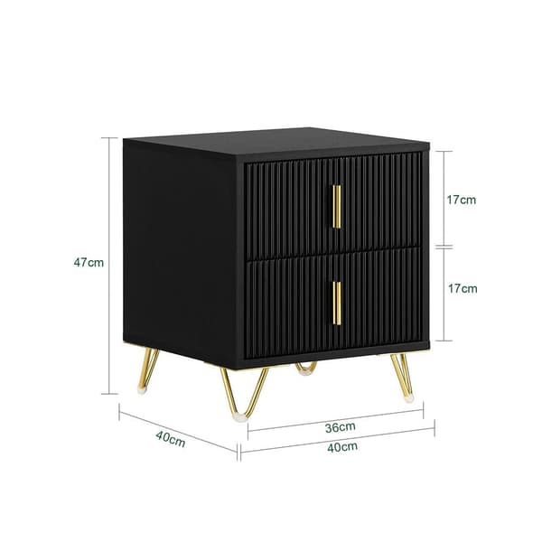 Sengebord, FBT115-SCH, 40x40x47 cm, Brun
