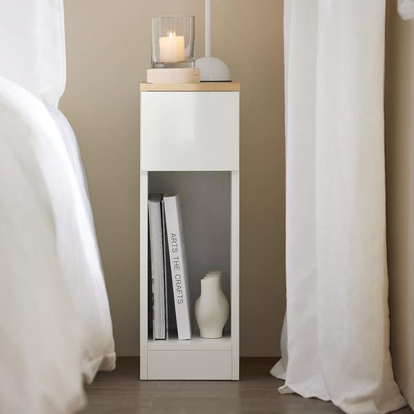 Sidebord, FBT111-WN, 20x35x60 cm, Hvid