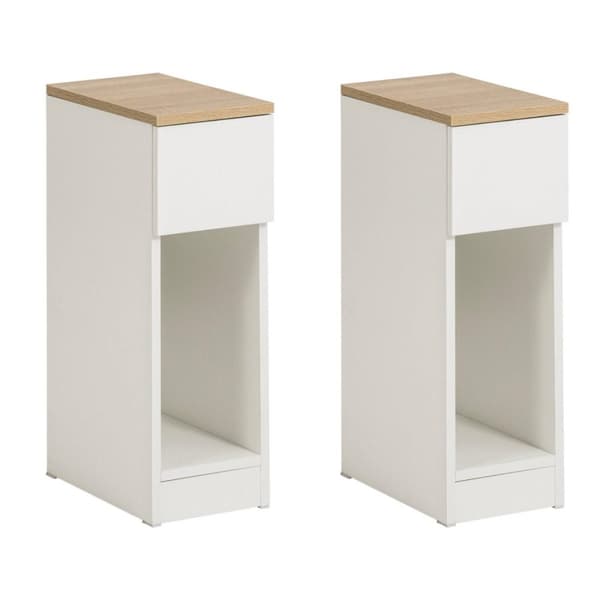 Sidebord, FBT111-WN, 20x35x60 cm, Hvid