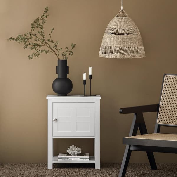 Sengebord, FBT113-W, 45x35x60 cm, Hvid