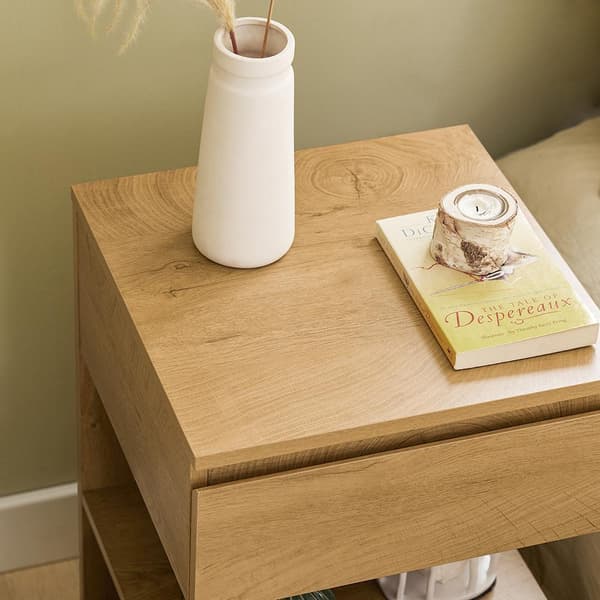 Sengebord, FBT49-N, 39x39x65 cm, Brun