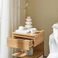 Miniatyrbillede 5 af 5: Sengebord, FBT49-N, 39x39x65 cm, Brun