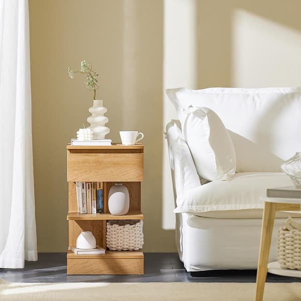 Sengebord, FBT49-N, 39x39x65 cm, Brun