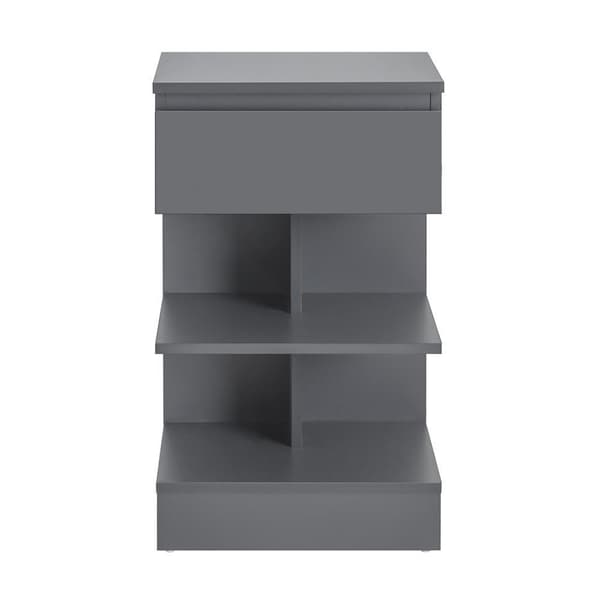 Sengebord, FBT49-HG, 39x39x65 cm, Grå