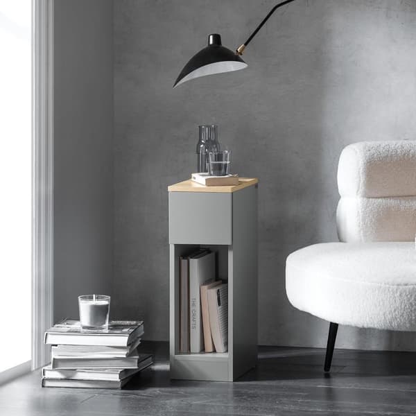 Sidobord, FBT111-HG, Längd 20 cm Bredd 35 cm Höjd 60 cm, Grå