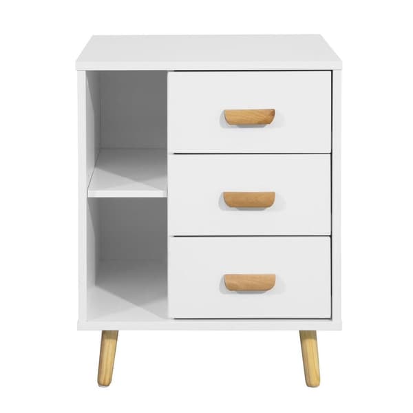 Sengebord, FBT95-W, 48x40x60 cm, Hvid