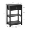 Miniatyrbillede 3 af 5: Sengebord, FBT46-SCH, 45x30x68 cm, Sort