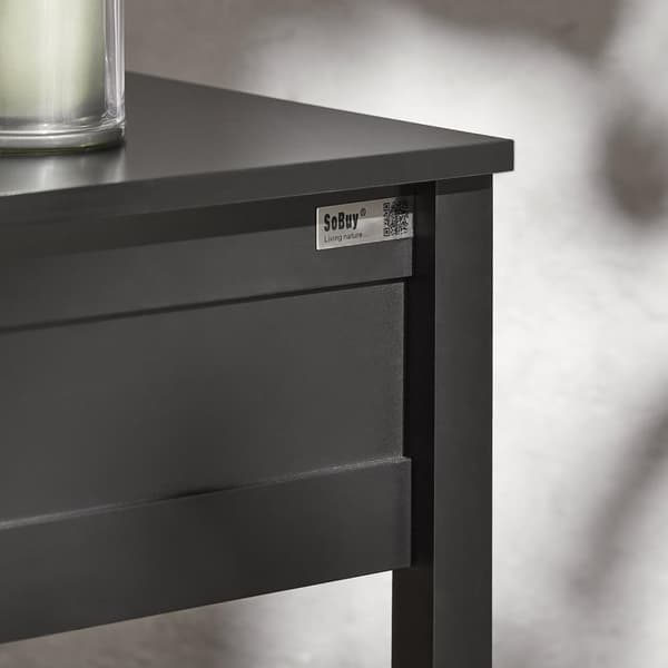 Sengebord, FBT46-SCH, 45x30x68 cm, Sort