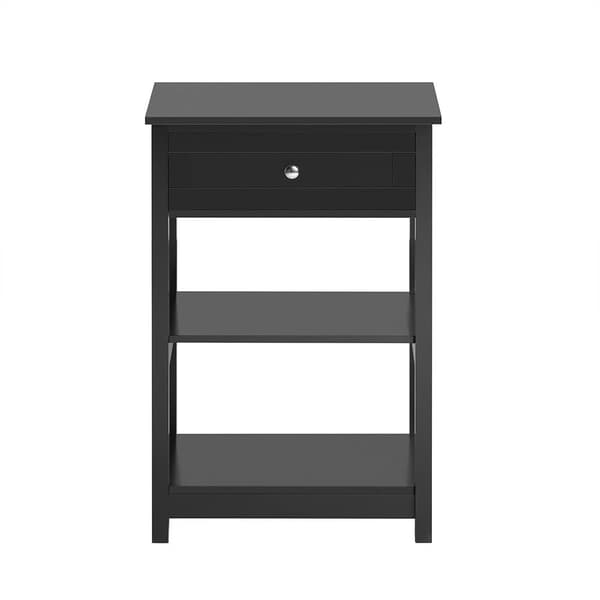 Sengebord, FBT46-SCH, 45x30x68 cm, Sort