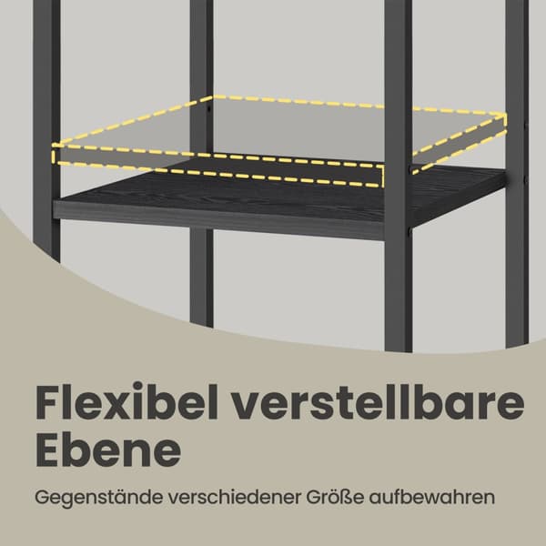 Sidobord, VASAGLE LET502B01, 35.1x35.1x70.1 cm, Svart