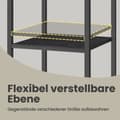 Miniatyrbild 4 av 6: Sidobord, VASAGLE LET502B01, 35.1x35.1x70.1 cm, Svart