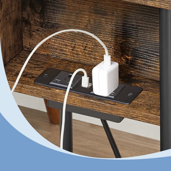 Sidobord, VASAGLE LET375B01, 30x34x58 cm, Brun Svart