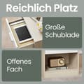 Miniatyrbild 1 av 5: Nattduksbord, 28x39x41 cm, Naturlig Beige