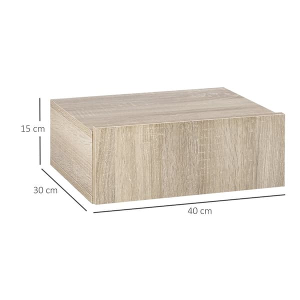 Rootz Sæt med 2 vægnatborde - Bedtborde - Flydende borde - Rumbesparende design - 40 cm x 30 cm x 15 cm