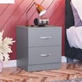 Miniatyrbild 1 av 4: Vida designar sängbord - RBD2 - Sängbord, Glas Trä, Grå, H 47 x B 40 x D 36 cm Ca.
