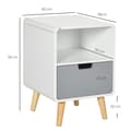 Miniatyrbillede 3 af 9: Sengebord, 40x38x58 cm, Hvid