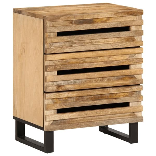 Sängbord 50x34x62 cm massivt grovt mangoträ